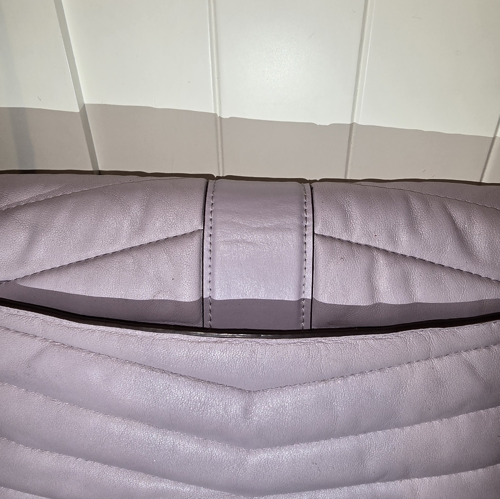 Coach Georgie Quilted Crossbody Bag Lavender Grey - Picture 7 of 15